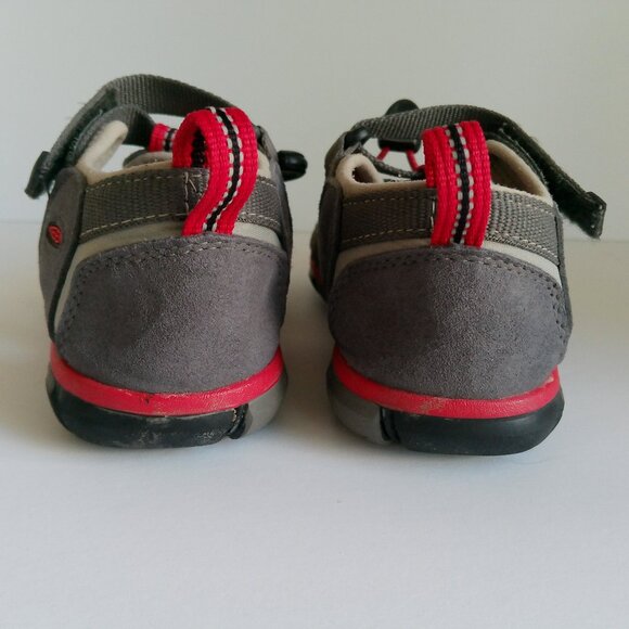 KEEN Children's Waterproof Activewear Sandals Shoes Size 2 Little Kid Gray Red - Picture 5 of 14